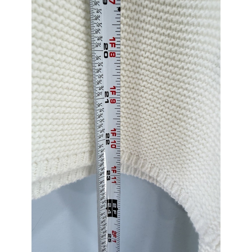 Jessica Simpson Cream Knit Heart Detail Crewneck Sweater Women's M Minimalist - Picture 9 of 9